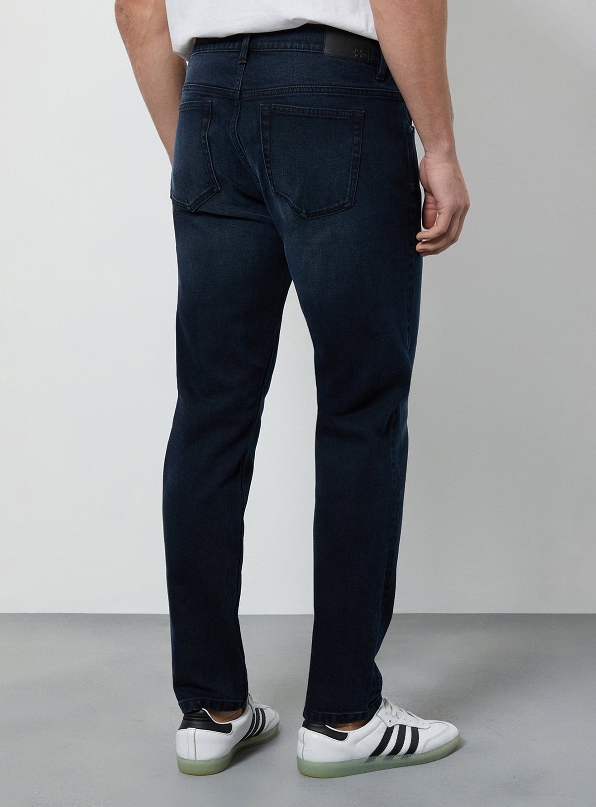 BURTON Blue Black Mid Wash Stretch Slim Fit Jean 32S - Image 3 thumbnail